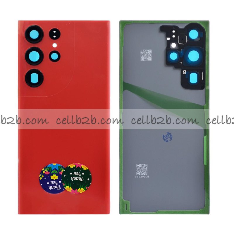 Tapa Trasera Samsung S23 Ultra S918B Roja CON LENTE