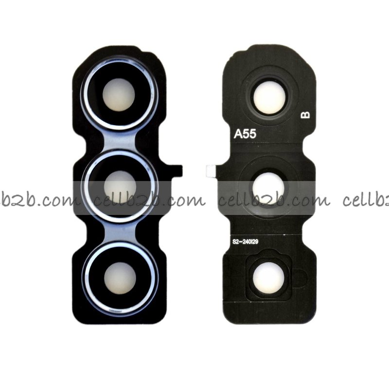 Cristal Cámara + Marco para Samsung A55 5G A556B Negro