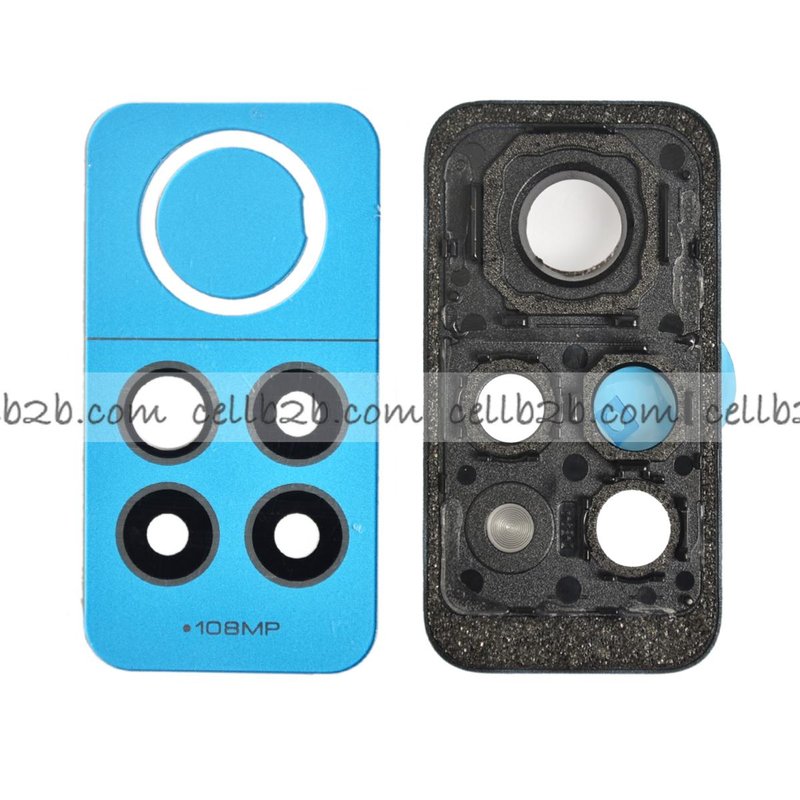 Cristal Cámara + Marco para Xiaomi Redmi Note 12 Pro 4G Ice Azul