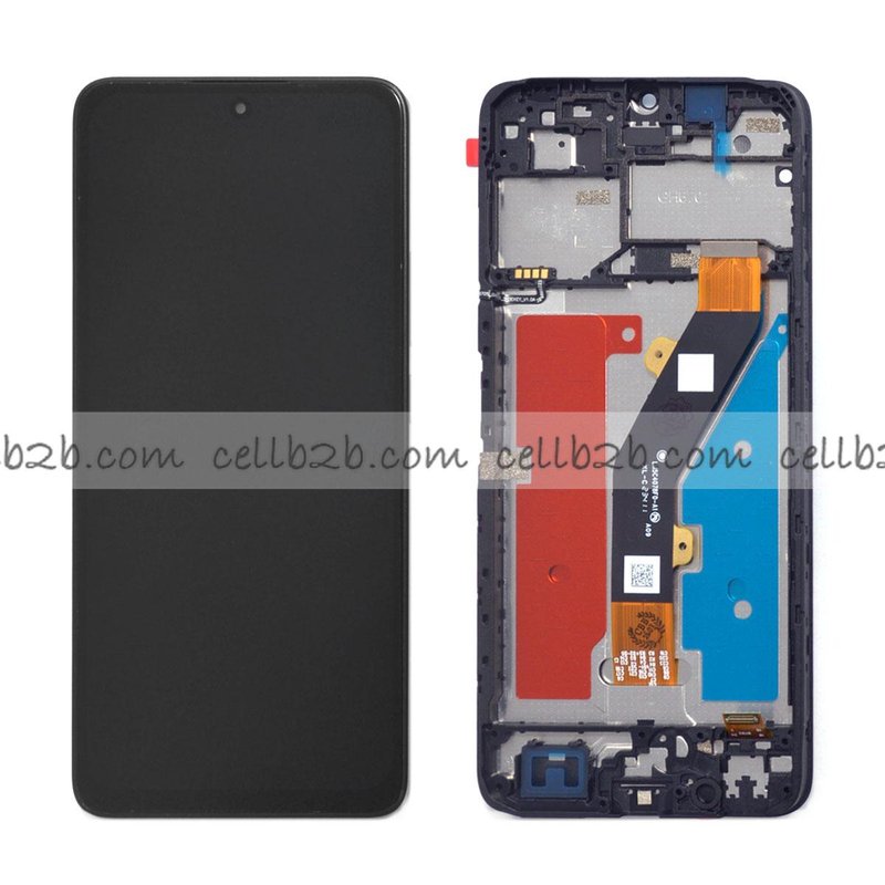 Original Nueva Pantalla ZTE Blade A34 / A54 Negra con Marco Completa LCD+Tactil