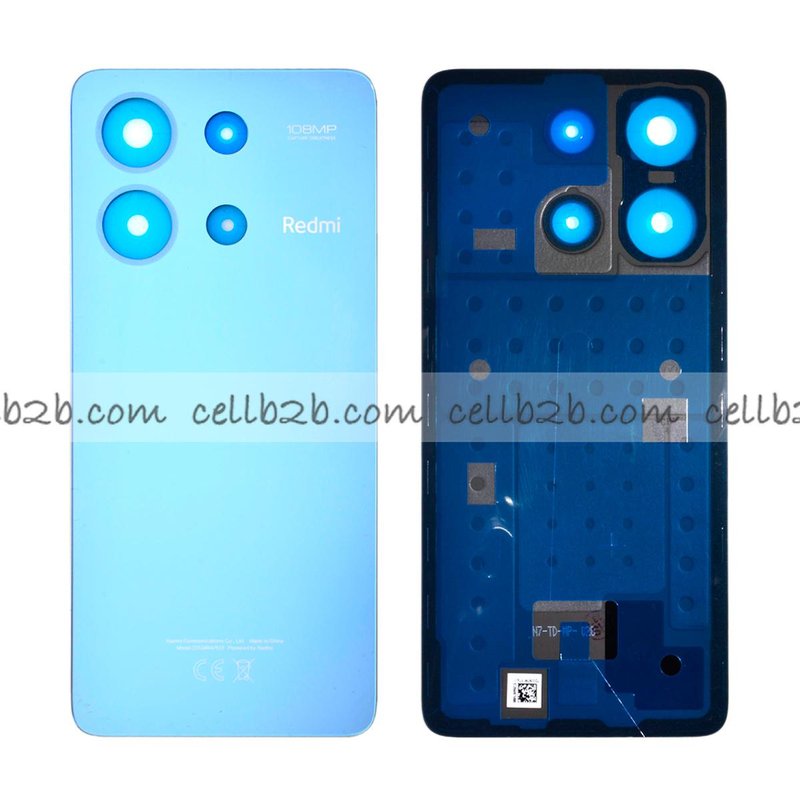 Tapa Trasera Xiaomi Redmi Note 13 4G Azul Original (CON LENTE)