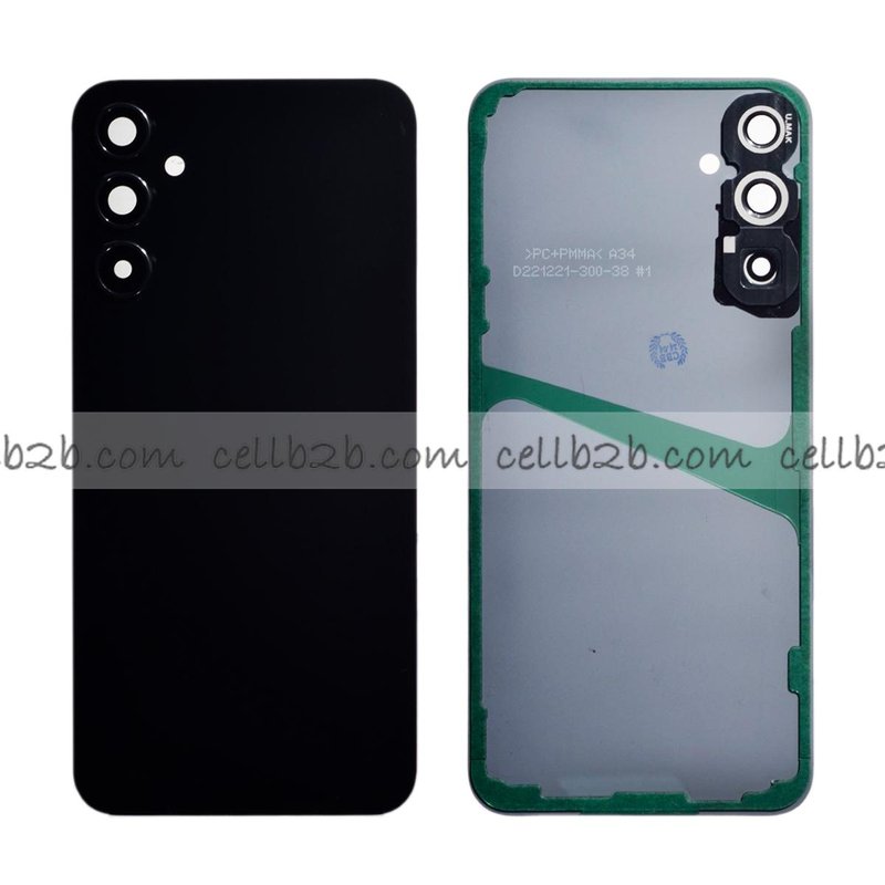 Tapa Trasera para Samsung A34 5G A346B Negra CON LENTE