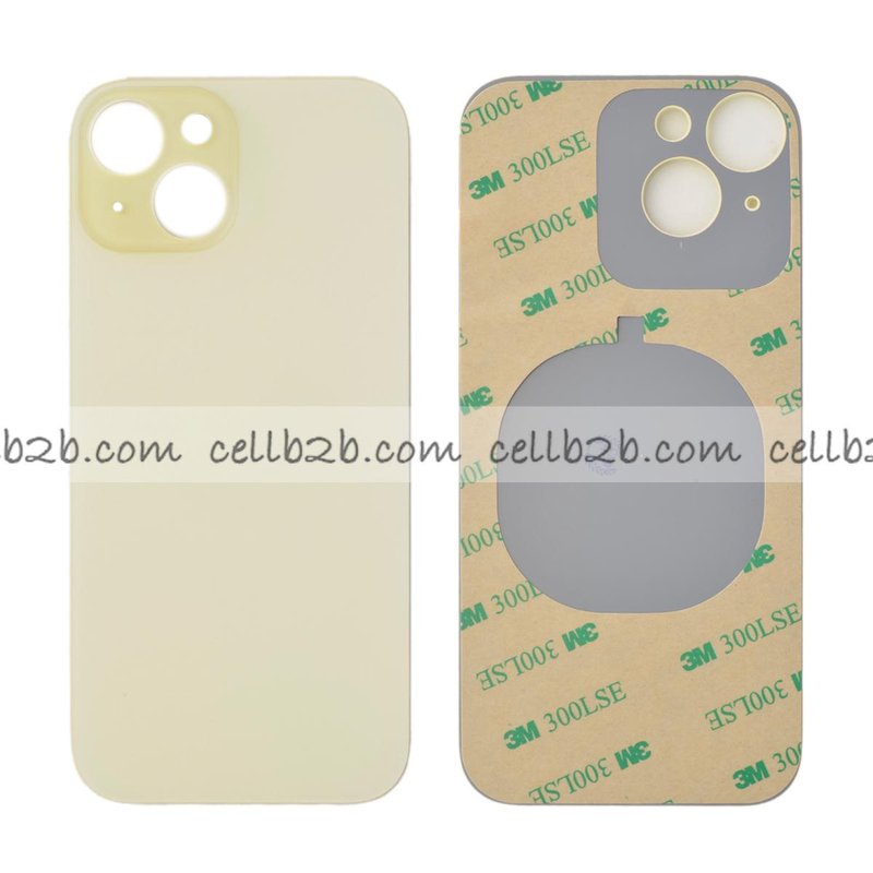 Tapa Trasera Cristal para iPhone 15 Amarillo