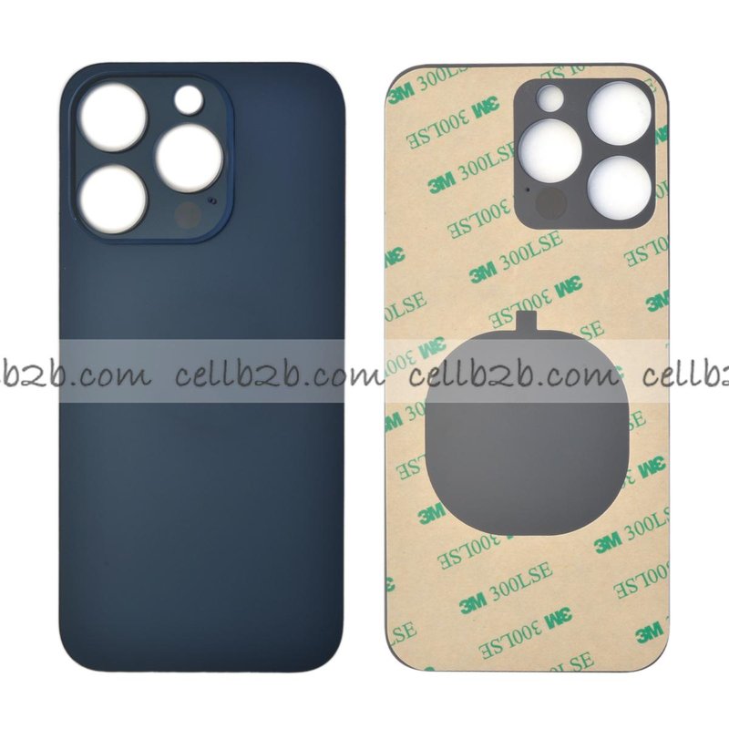 Tapa Trasera Cristal para iPhone 15 Pro Azul