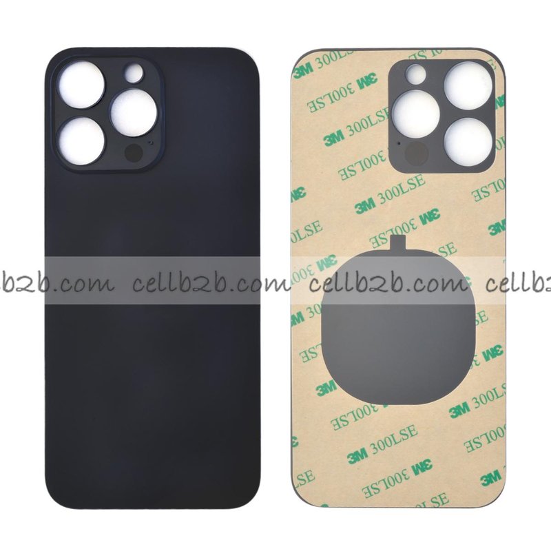 Tapa Trasera Cristal para iPhone 15 Pro Max Negra