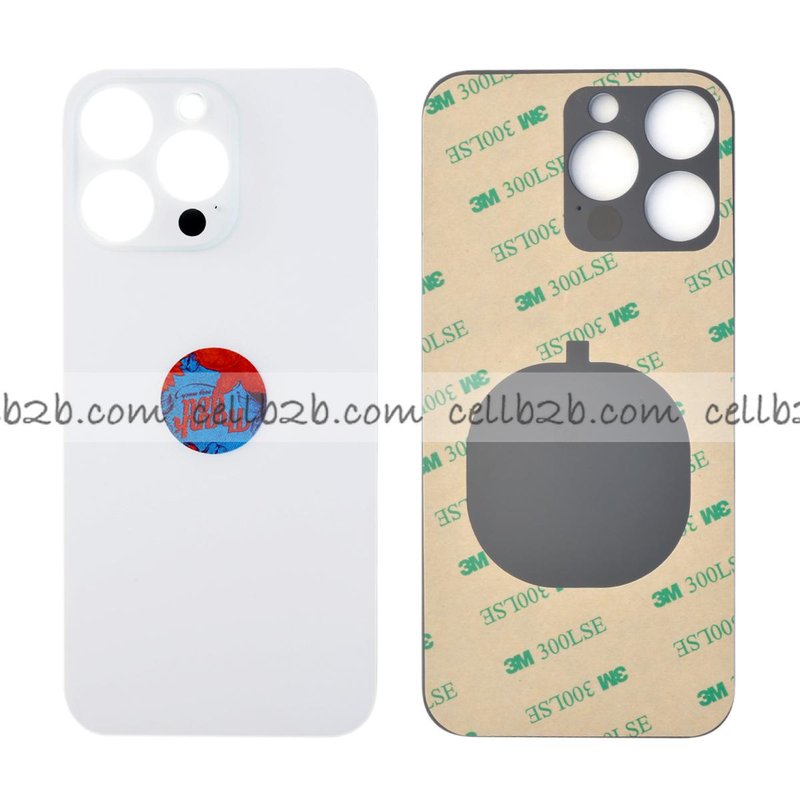 Tapa Trasera Cristal para iPhone 15 Pro Max Blanca