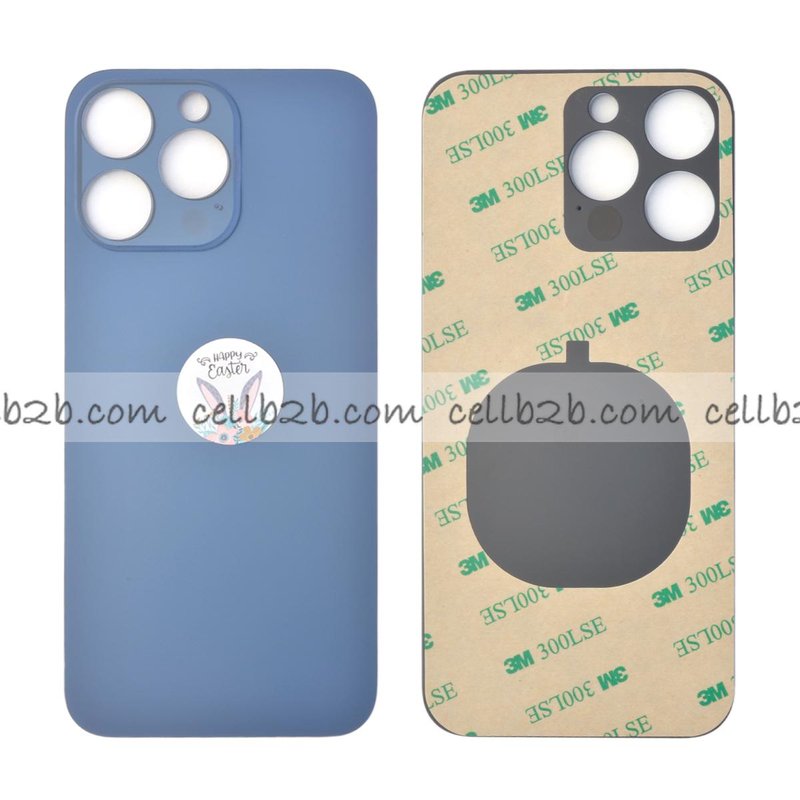 Tapa Trasera Cristal para iPhone 15 Pro Max Azul