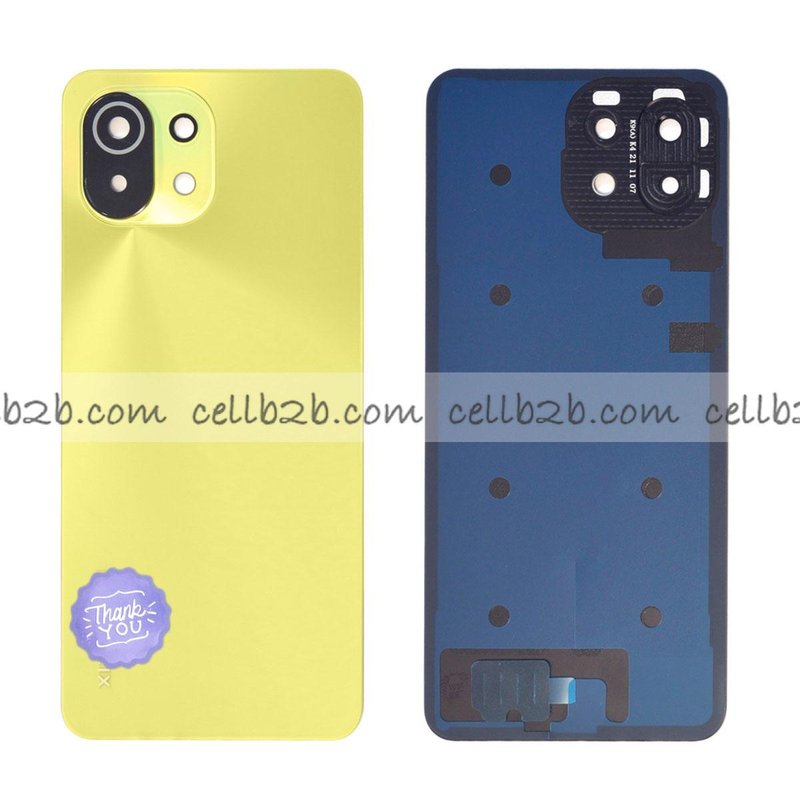 Tapa trasera para Xiaomi Mi 11 Lite 5G Amarillo CON LENTE