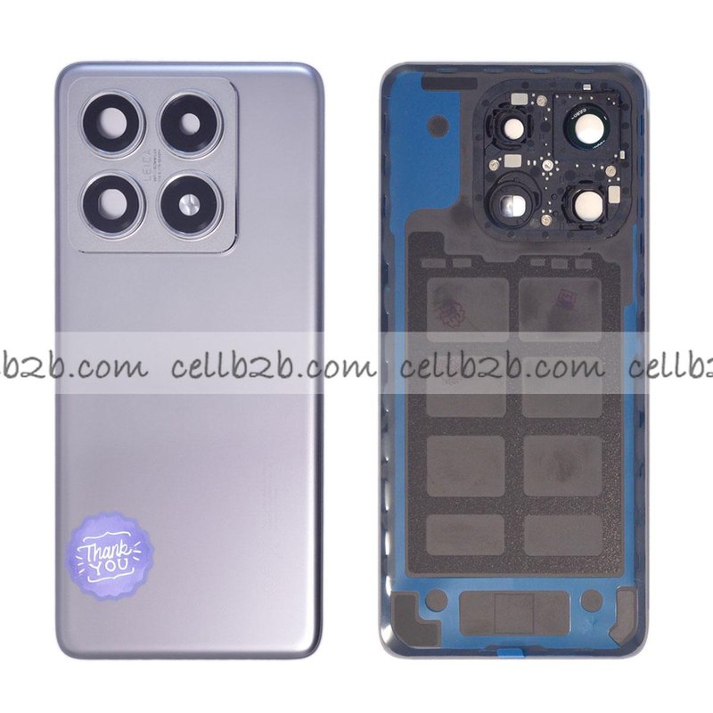 Tapa Trasera para Xiaomi Mi 14T Pro 5G Titanic Gris ORI CON LENTE