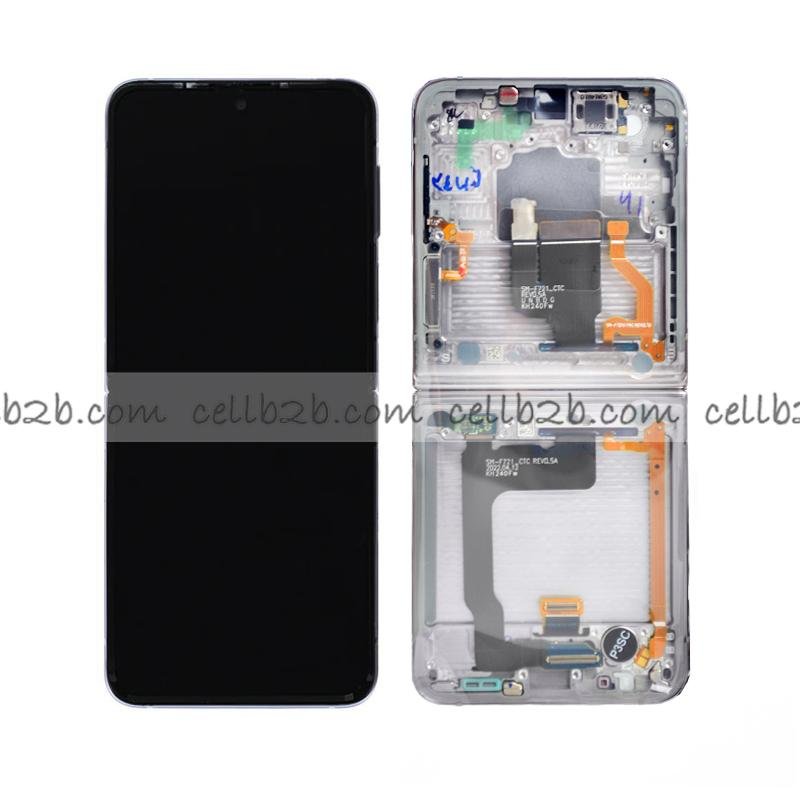 *Pantalla Samsung Galaxy Z Flip 4 5G F721 Plateada / Blanca Interior Original SERVICE PACK