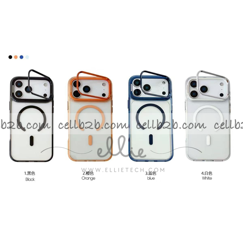 Funda Magsafe Transparente con Soporte de Cámara QY para iPhone 17