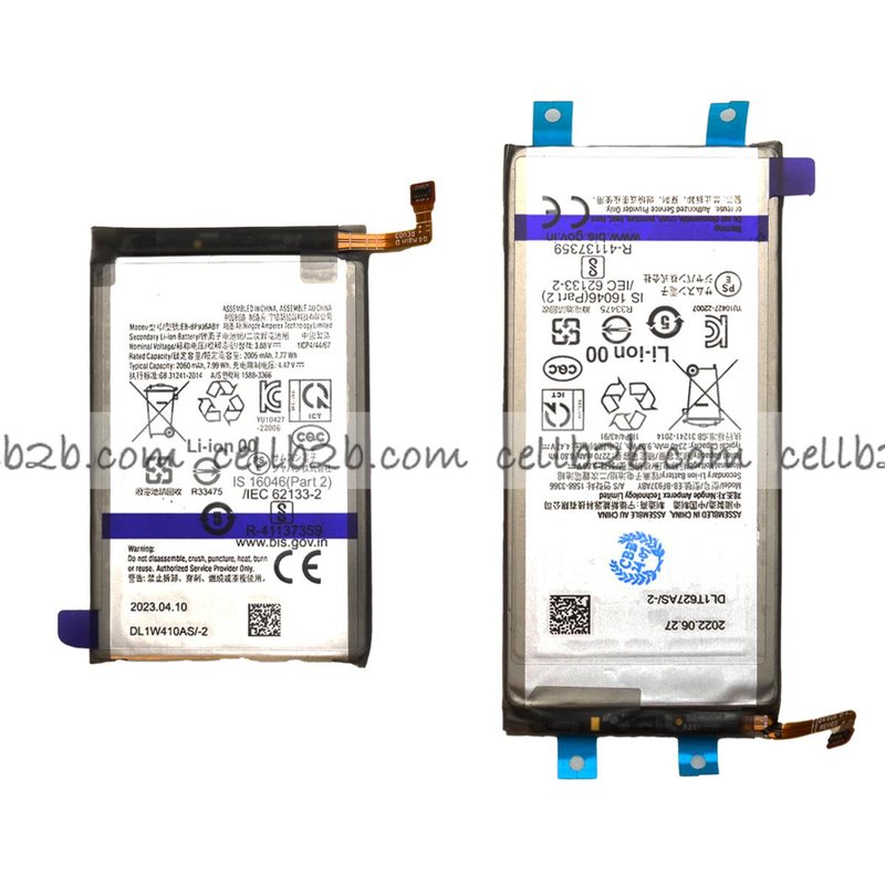 Batería EB-BF936ABY EB-BF937ABY Set 2 Piezas para Samsung Galaxy Z Fold 4 5G F936B 2340mAh+2060mAh