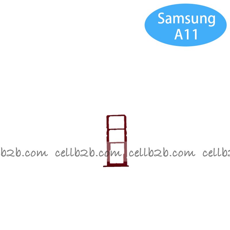 Bandeja de SIM para Samsung A11 A115F Rojo