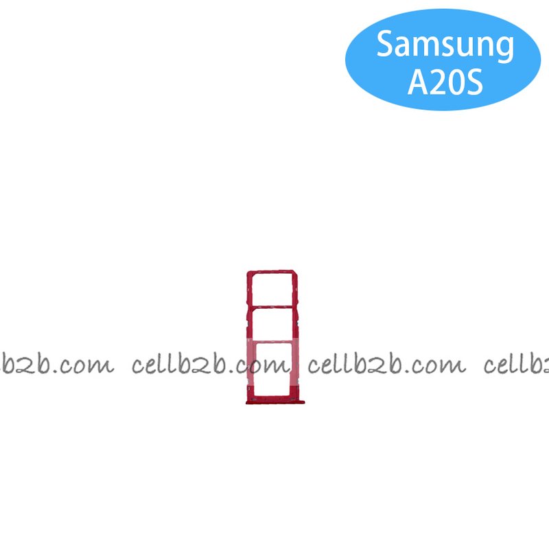 Bandeja de SIM para Samsung A20S A207F Rojo