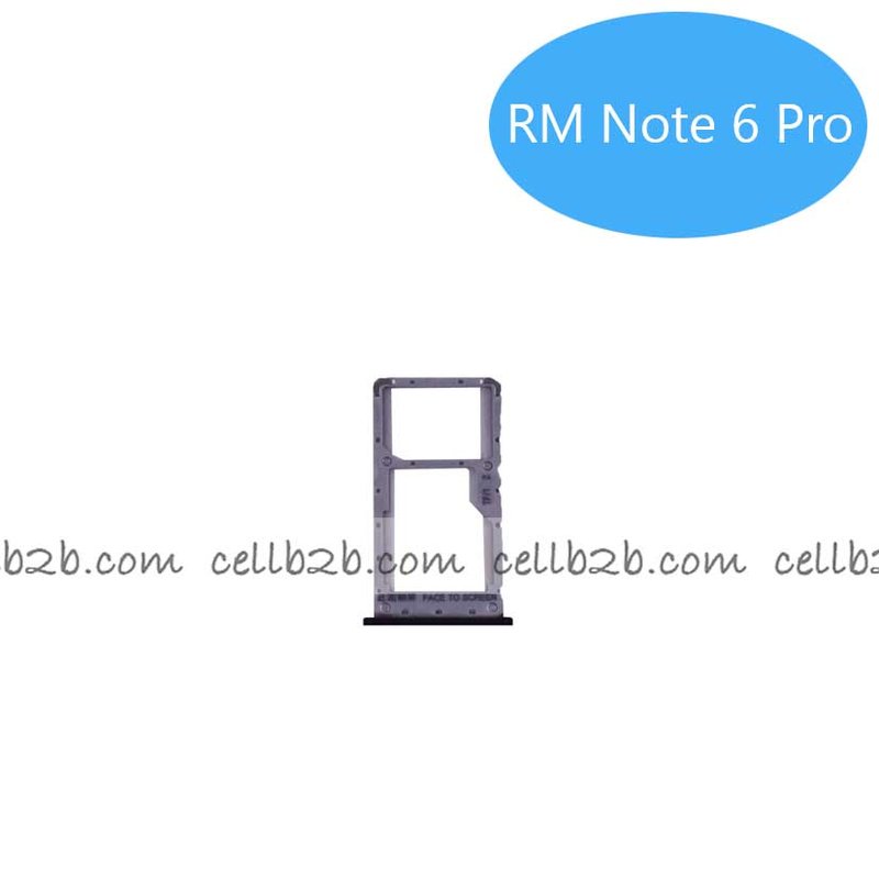 Bandeja de SIM para Xiaomi Redmi Note 6 Pro Negra