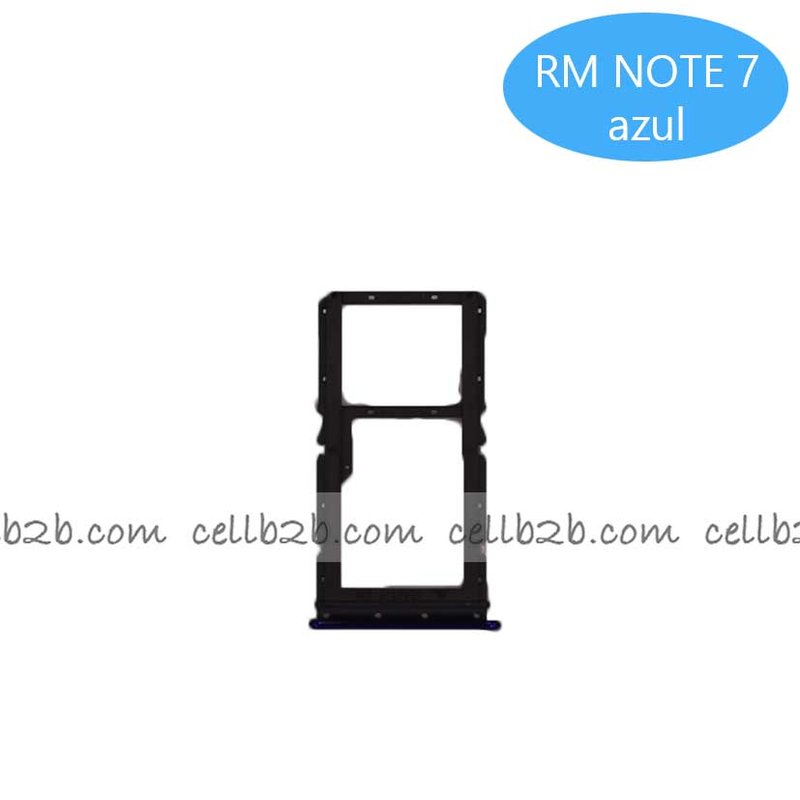 Bandeja de SIM para Xiaomi Redmi Note 7 Azul