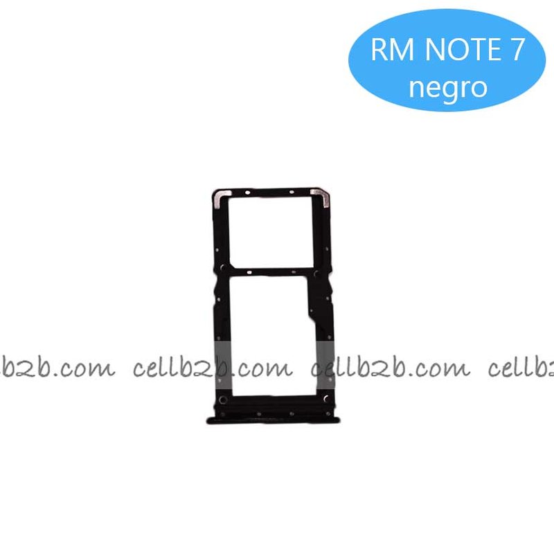 Bandeja de SIM para Xiaomi Redmi Note 7 Negra