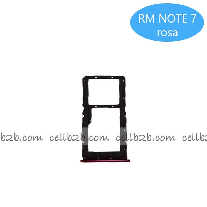Bandeja de SIM para Xiaomi Redmi Note 7 Roja