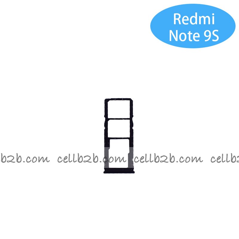 Bandeja de SIM para Xiaomi Redmi Note 9S / Note 9 Pro Negra