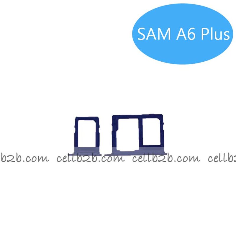 Bandeja de SIM+SD Para Samsung A6 Plus Azul