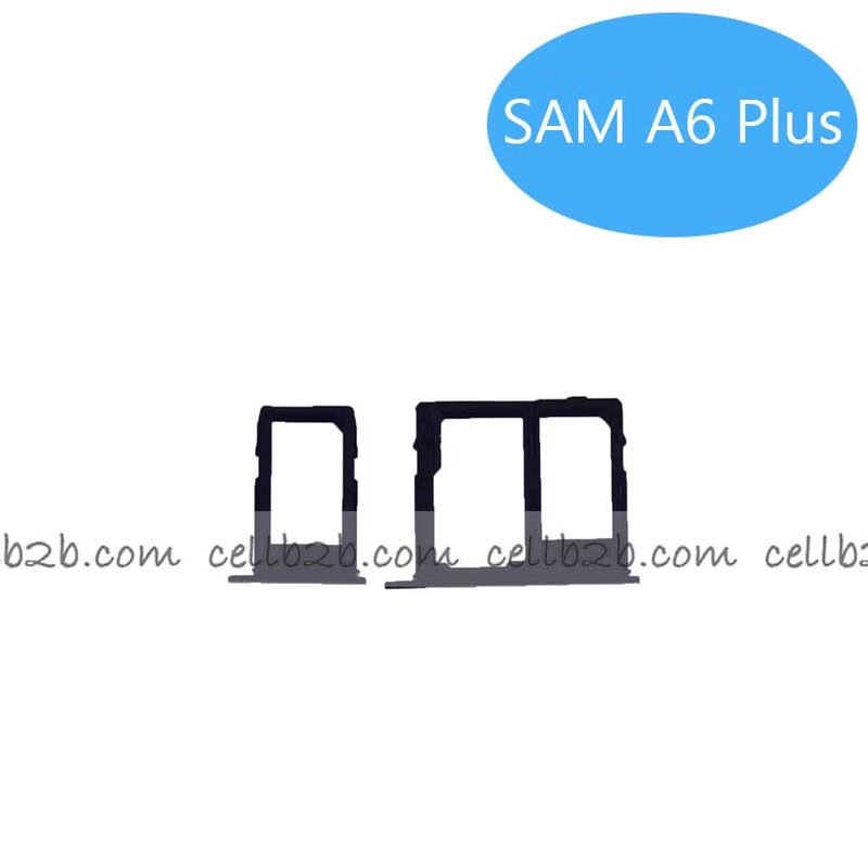 Bandeja de SIM+SD Para Samsung A6 Plus Negra
