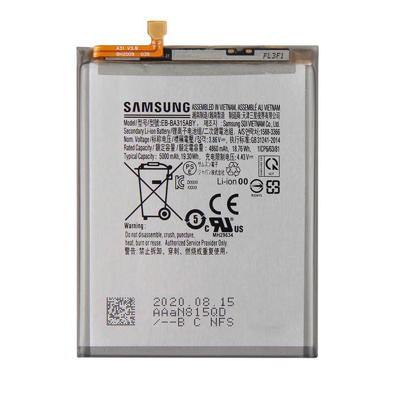 Batería EB-BA315ABY para Samsung Galaxy A31 A315F / A32 4G A325 / A22 4G A225F 5000mAh