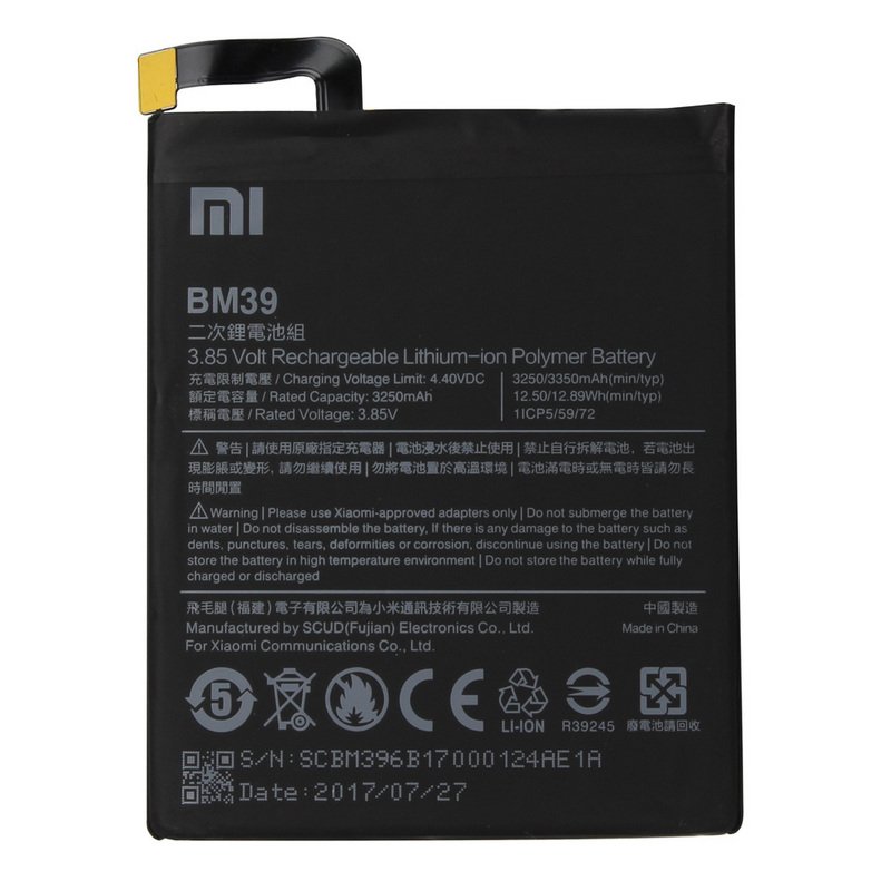 Batería XIaomi Mi 6/ BM39 3250mAh