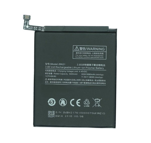 Batería XIaomi Mi A1/ 5X/ Redmi S2/ Redmi Note 5A/ Redmi Y1/ Redmi Y1 Lite/ BN31 3000mAh