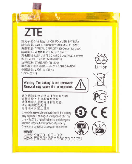 Batería ZTE A5 2020 / A7 2019 /  Blade A51 / V10 / V 10 Vita / V9 / V9 Vita Li3931T44P8h806139