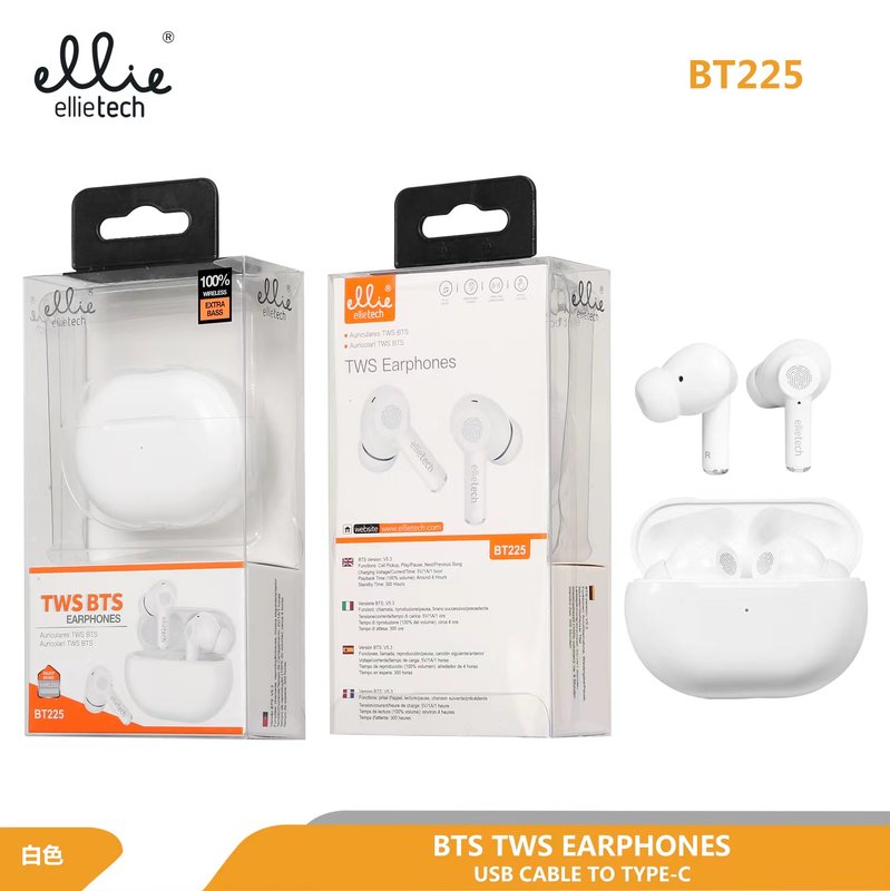 Ellietech BT225 Auriculares Wireless TWS BTS
