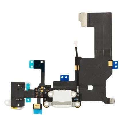 Cable Flex de Carga y audio jack para iPhone 5G Blanco