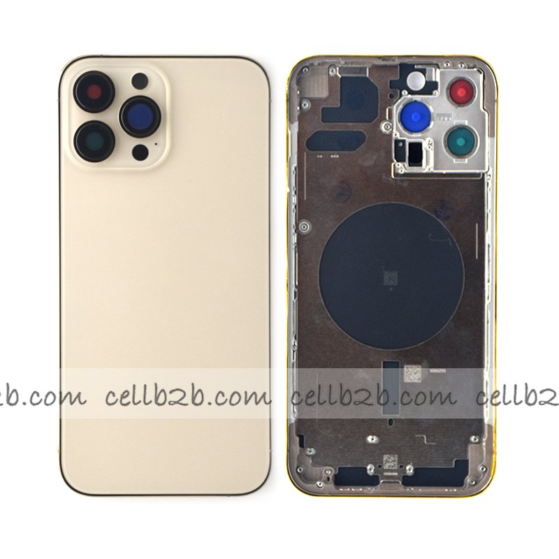 Carcasa Chasis Tapa  Con Bandeja iPhone 13 Pro Max Dorado sin Recambios