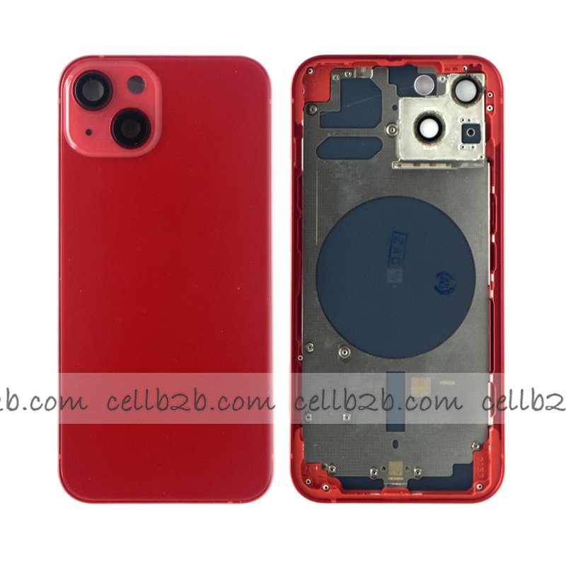 Carcasa Chasis Tapa  Con Bandeja iPhone 13 Rojo sin Recambios