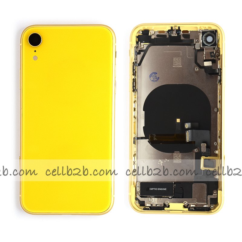 Carcasa Chasis Tapa Con Recambio iPhone XR Amarillo