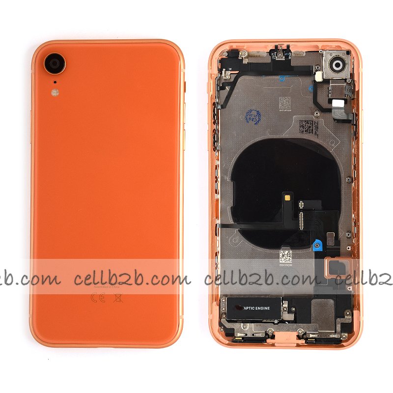 Carcasa Chasis Tapa Con Recambio iPhone XR Naranja