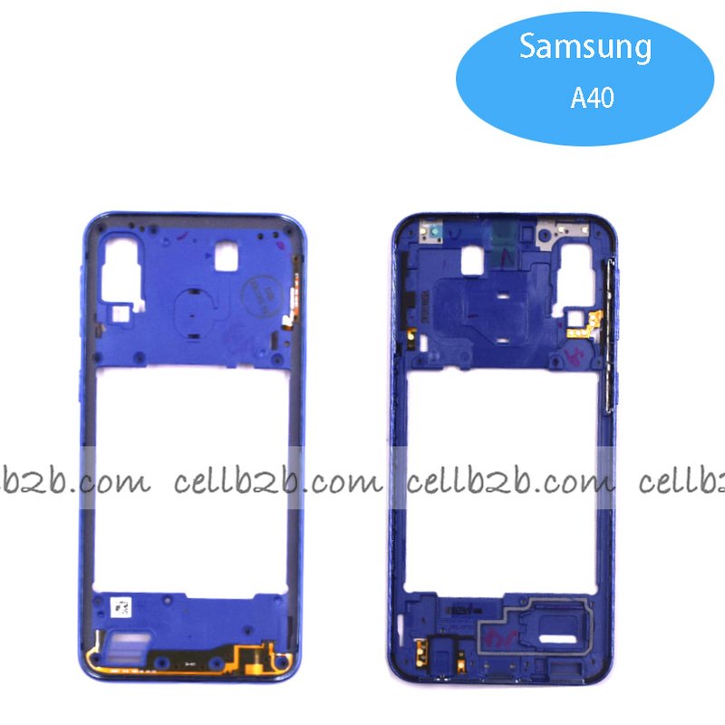 Carcasa Intermedia para Samsung A40 A405 Azul Original