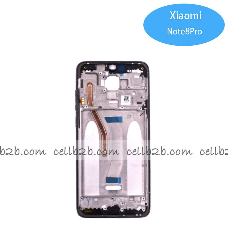 Carcasa Frontal/ Intermedia para Xiaomi Redmi Note 8 Pro Negro Original