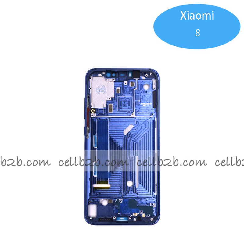 Carcasa Intermedia para Xiaomi Mi 8 Azul Original