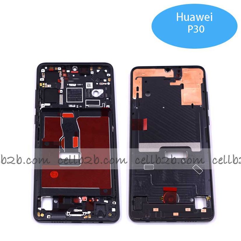 Carcasa intermedia para Huawei P30 Negra