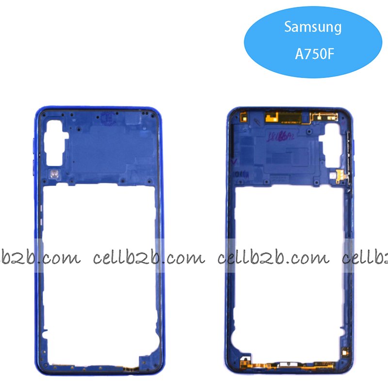 Carcasa intermedia para Samsung A7 2018 A750 Azul Original