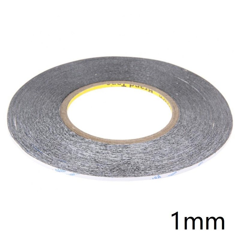 Cinta Adhesiva de Doble Cara Negra 1mm