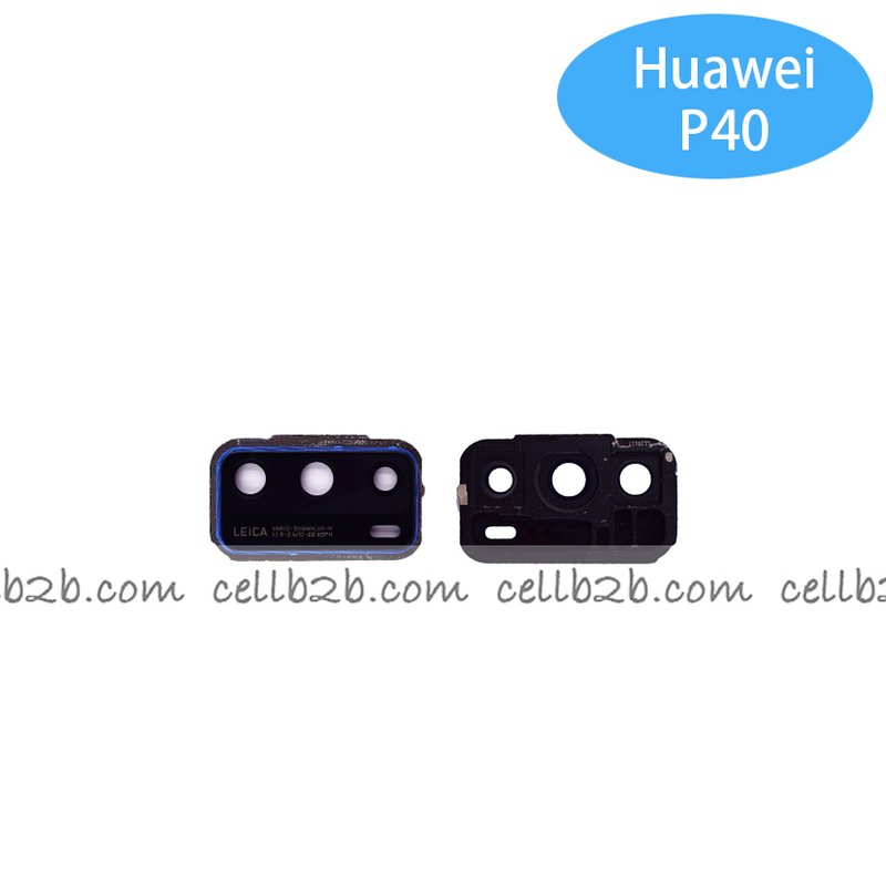 Cristal Cámara con Marco para Huawei P40 Azul
