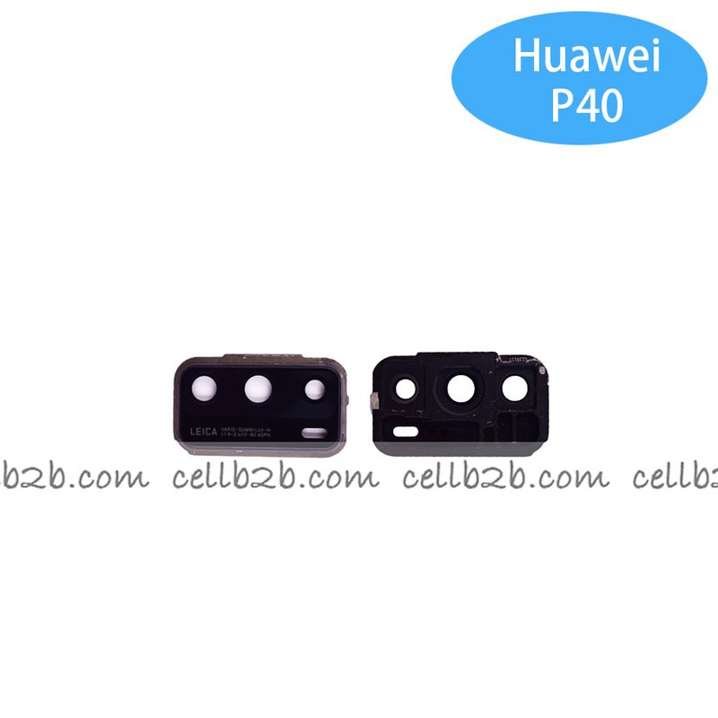 Cristal Cámara con Marco para Huawei P40  Plateado