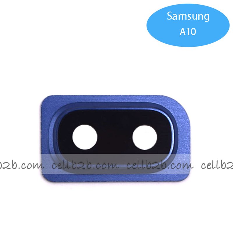 Cristal Cámara Con Marco para Samsung A10 Azul