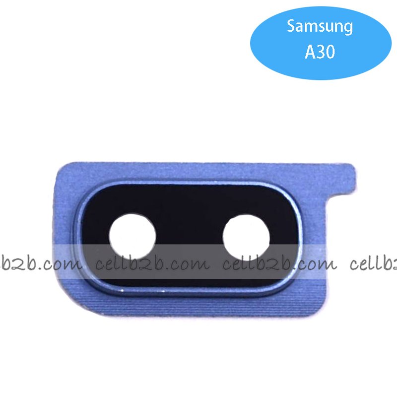 Cristal Cámara Con Marco para Samsung A30 Azul