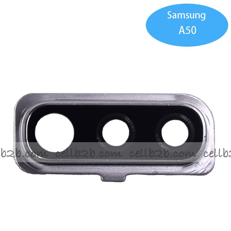 Cristal Cámara Con Marco para Samsung A50 Blanco