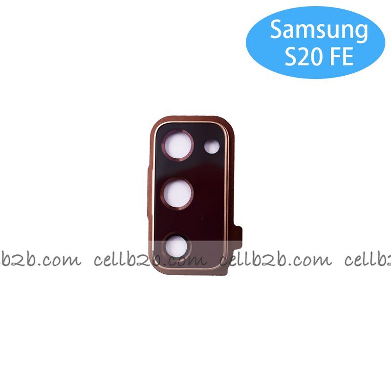 Cristal Cámara con Marco para Samsung S20 FE / S20 Lite G780F Naranja