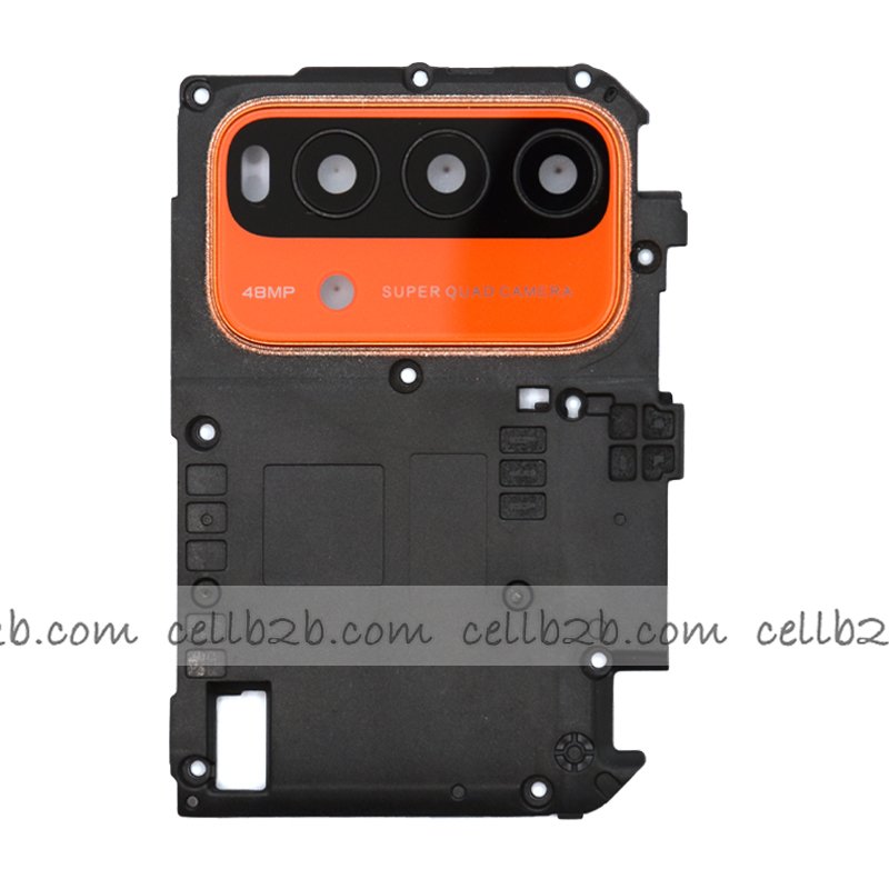 Cristal Cámara + Marco con Tapa de Placa Base para Xiaomi Redmi 9T Rojo