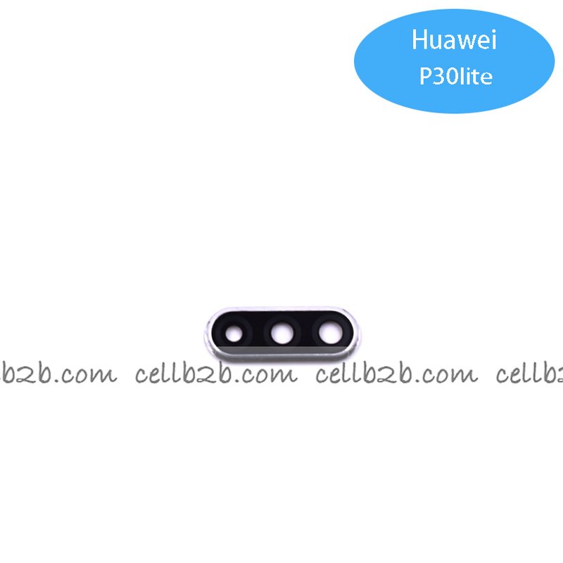 Cristal Cámara + Marco para Huawei P30 Lite Blanco