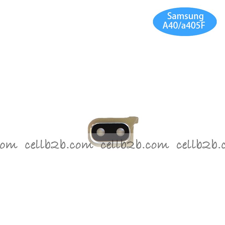 Cristal Cámara + Marco para Samsung A40 A405 Blanco